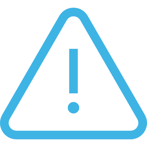 An icon of a warning symbol to illustrate the challenge of AI implementation.